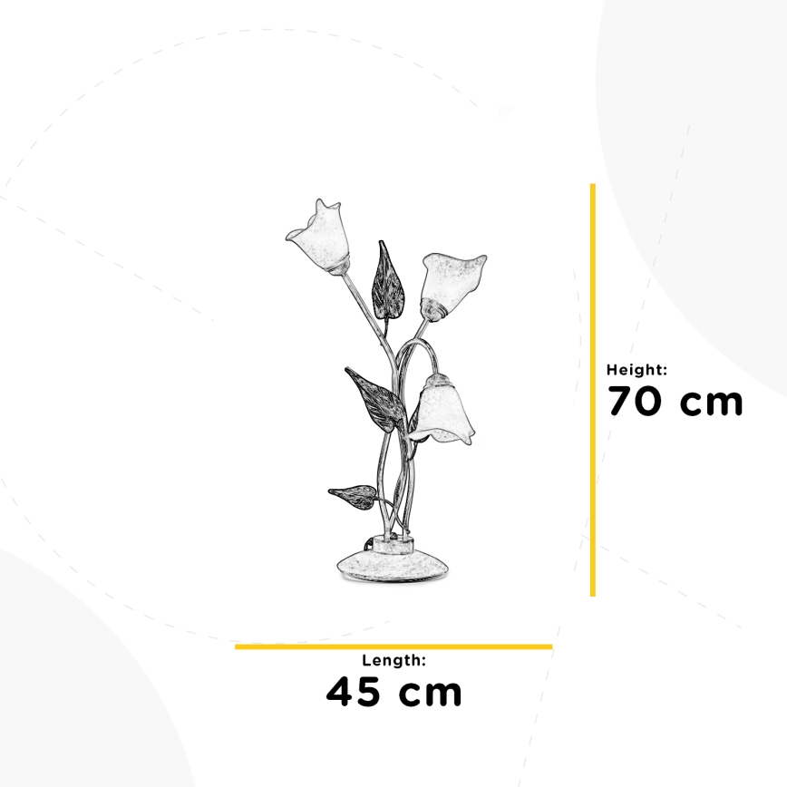 ONLI - Bordslampa VANDA 3xE14/6W/230V 70 cm