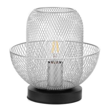 ONLI - Bordslampa ZAIR 1xE27/22W/230V svart/silver