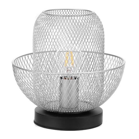 ONLI - Bordslampa ZAIR 1xE27/22W/230V svart/silver