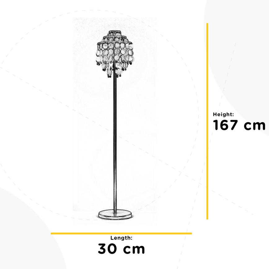 ONLI - Golv lampa RUBEN 2xE27/22W/230V