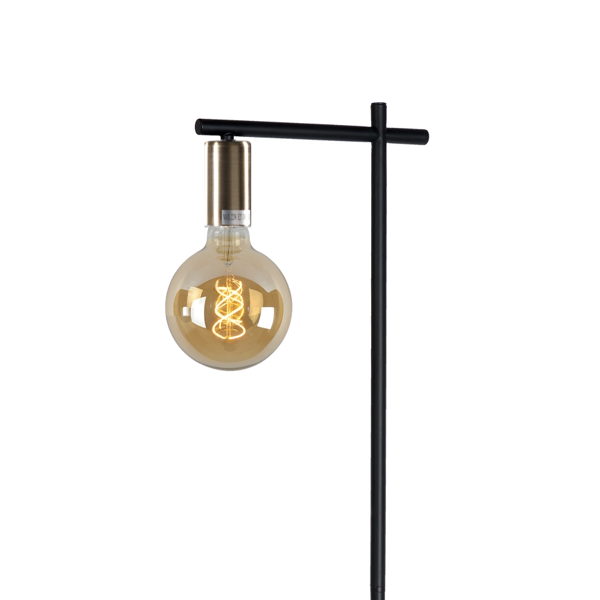 ONLI - Golvlampa CROSS 1xE27/22W/230V svart/mässing