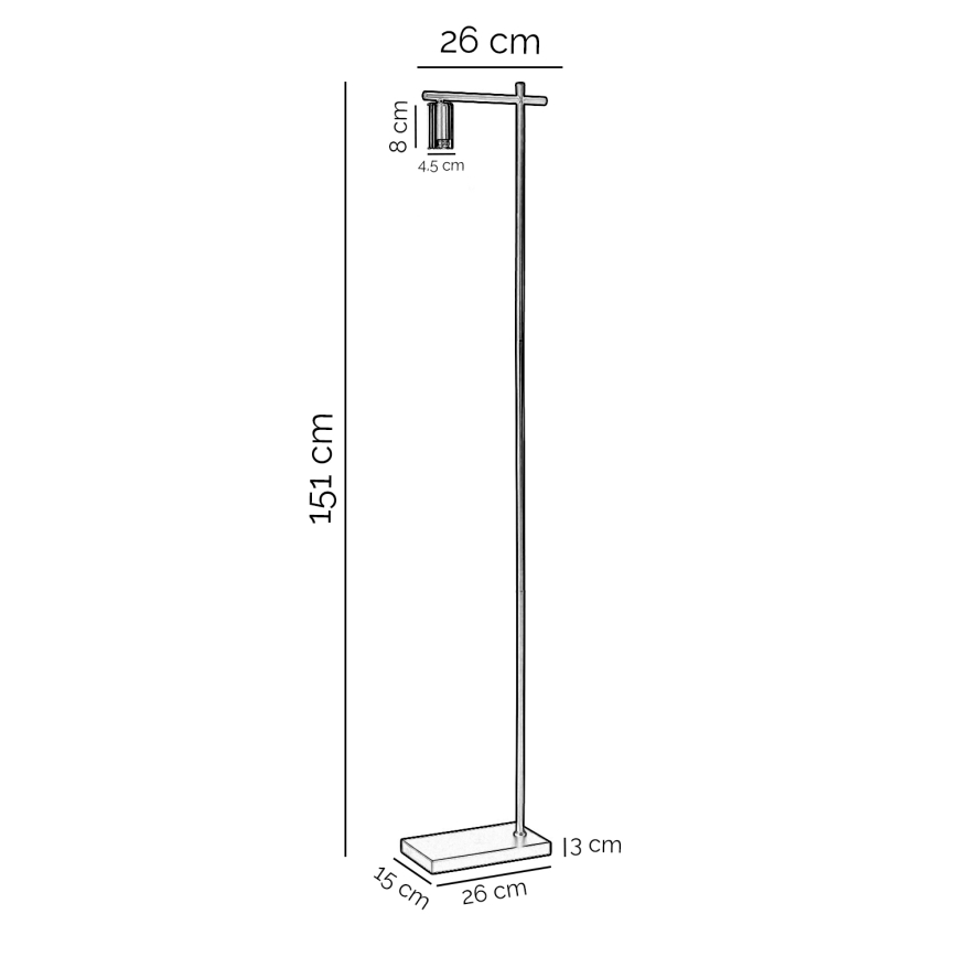 ONLI - Golvlampa CROSS 1xE27/22W/230V svart/mässing