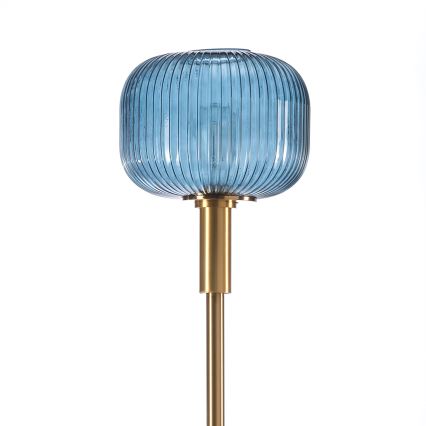 ONLI - Golvlampa DOROTY 1xE27/22W/230V blå/guld