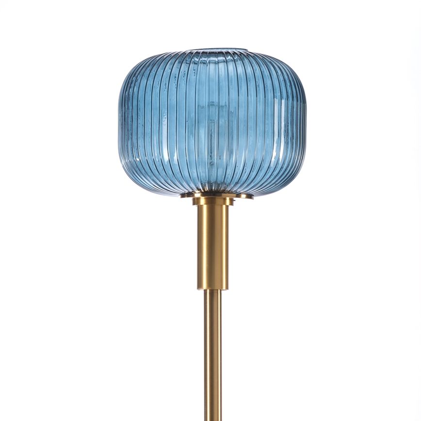 ONLI - Golvlampa DOROTY 1xE27/22W/230V blå/guld