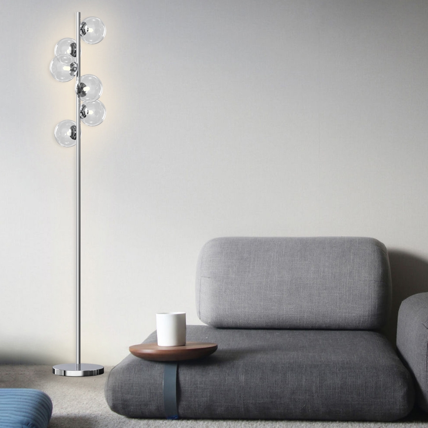 ONLI - Golvlampa KIMBERLY 6xG9/6W/230V blank krom