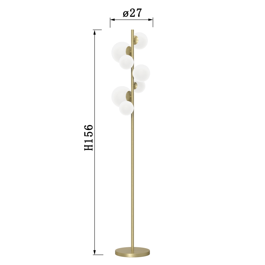 ONLI - Golvlampa PALOMA 7xG9/10W/230V guld