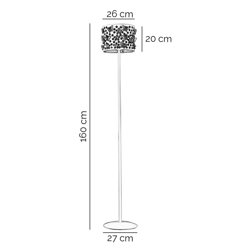 ONLI - Golvlampa TITILLA 1xE27/22W/230V lila/vit
