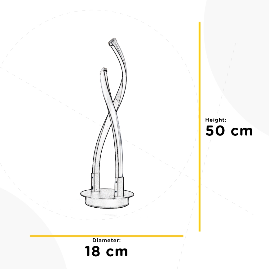 ONLI - LED bordslampa DAFNE LED/12W/230V 4000K 50 cm svart
