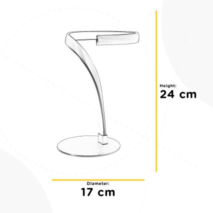 ONLI - LED bordslampa INFINITY LED/12W/230V 4500K 24 cm matt krom