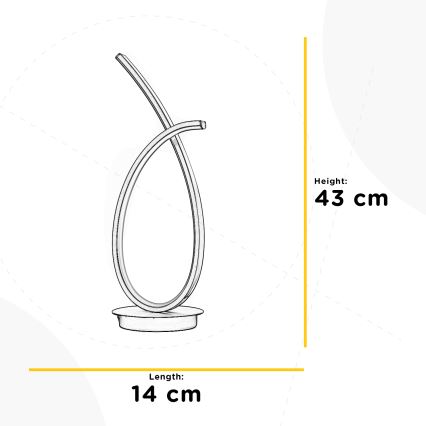 ONLI - LED bordslampa SIGN LED/12W/230V 4000K 43 cm guld