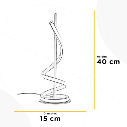 ONLI - LED bordslampa TWIST LED/12W/230V 4000K 40 cm svart