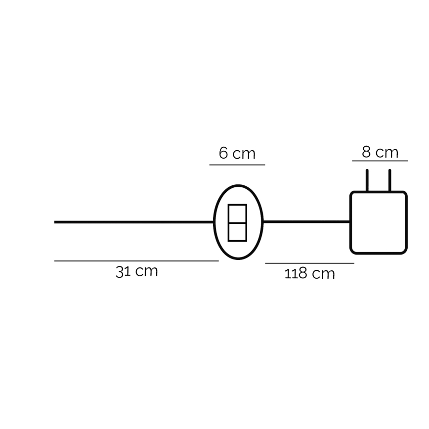 ONLI - LED bordslampa TWIST LED/16W/230V 4000K 81 cm svart