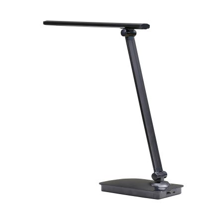ONLI - LED Dimbar bordslampa med USB-port DESKI LED/7W/230V 4000K svart