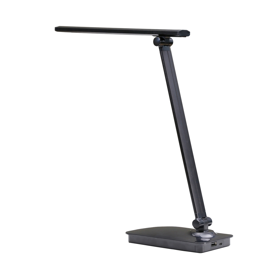 ONLI - LED Dimbar bordslampa med USB-port DESKI LED/7W/230V 4000K svart