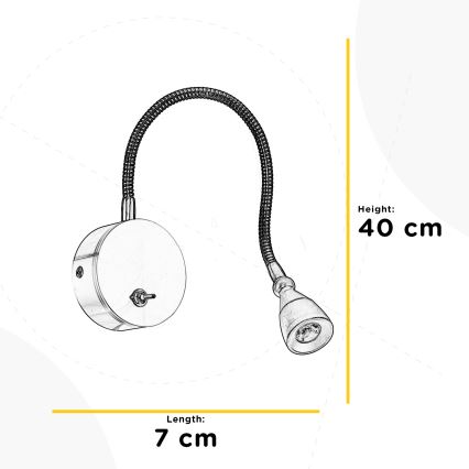 ONLI - LED Flexibel små lampor LEXI LED/1W/230V 4000K matt krom