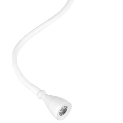ONLI - LED Flexibel små lampor med en hylla och USB laddar PLAK LED/1W/230V vit