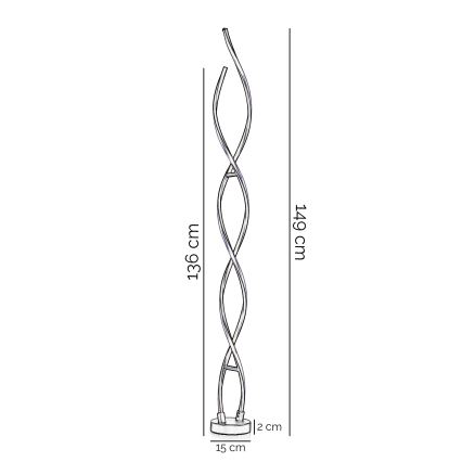 ONLI - LED golvlampa DNA LED/24W/230V 4000K silver