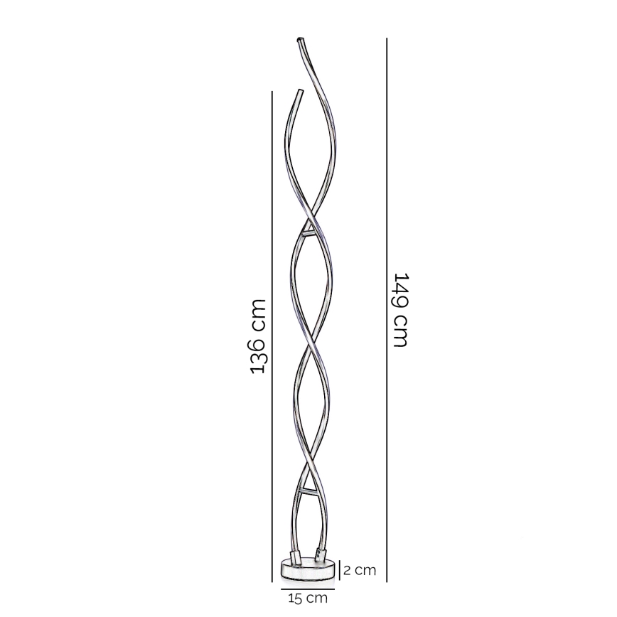 ONLI - LED golvlampa DNA LED/24W/230V 4000K silver
