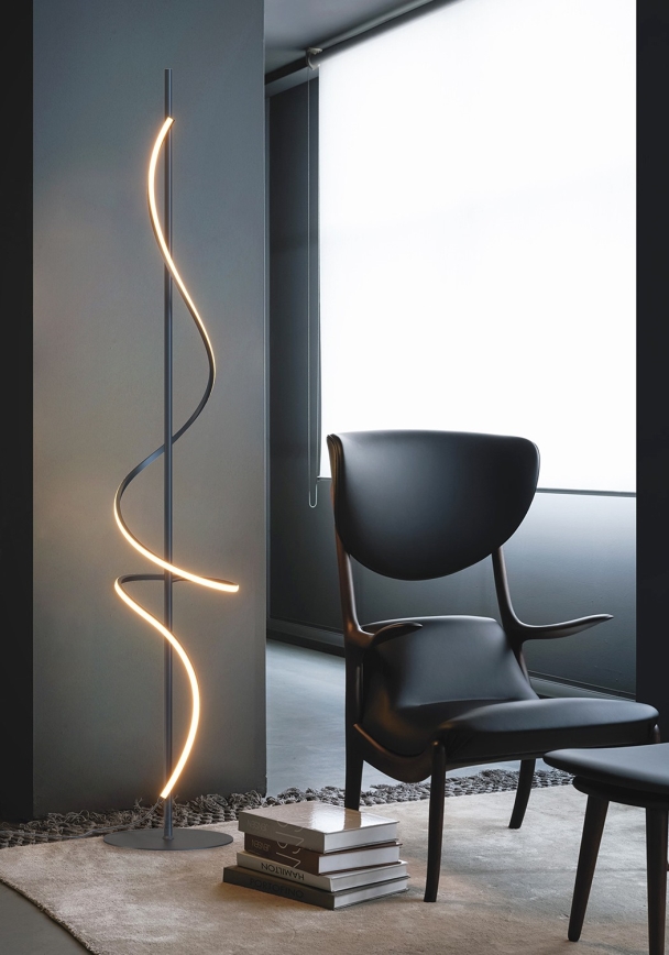 ONLI - LED golvlampa TWIST LED/24W/230V 4000K svart