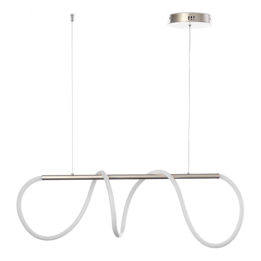 ONLI - LED ljuskrona med textilsladd AMANDA LED/40W/230V 4500K matt krom