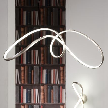 ONLI - LED ljuskrona med textilsladd INFINITY LED/50W/230V 4500K matt krom