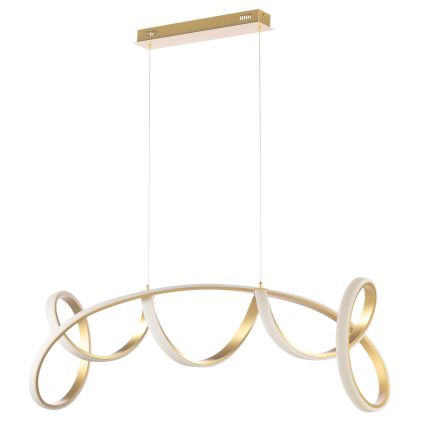 ONLI - LED ljuskrona med textilsladd KIRA LED/60W/230V 4000K guld