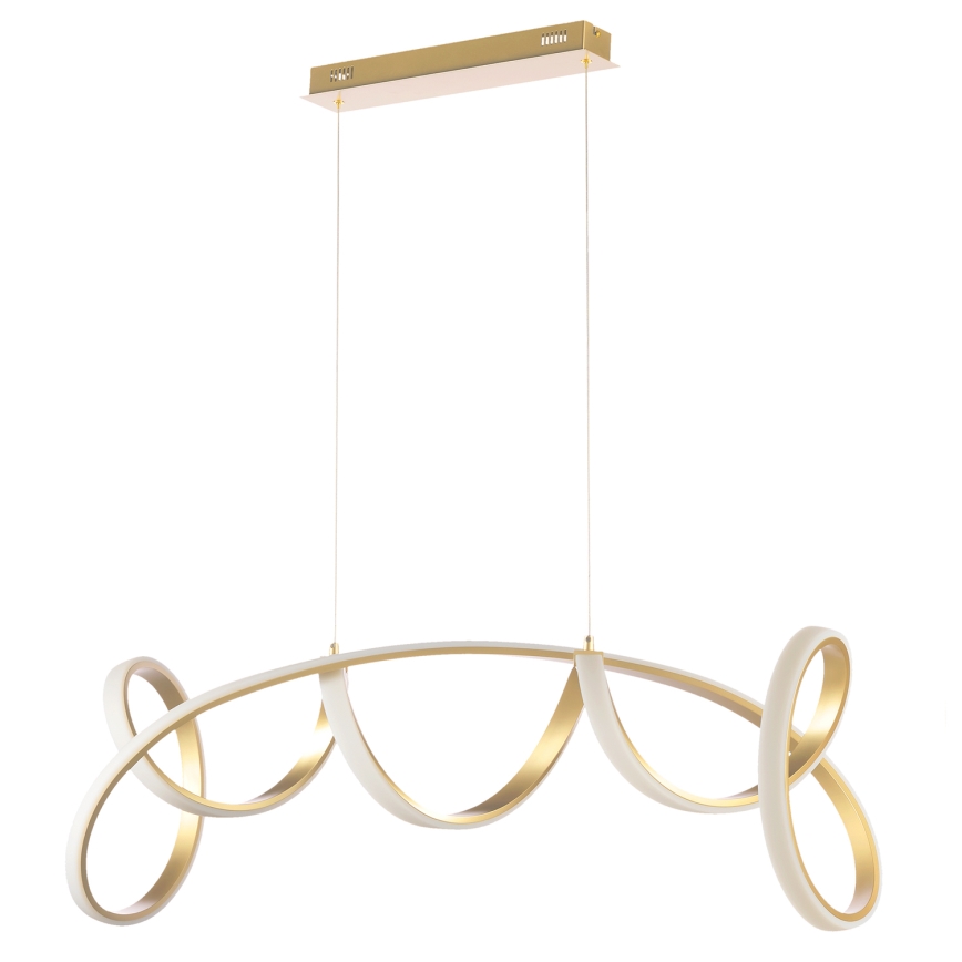 ONLI - LED ljuskrona med textilsladd KIRA LED/60W/230V 4000K guld