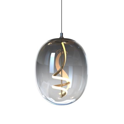 ONLI - LED ljuskrona med textilsladd LILLY LED/12W/230V 4000K svart