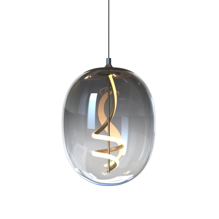 ONLI - LED ljuskrona med textilsladd LILLY LED/12W/230V 4000K svart