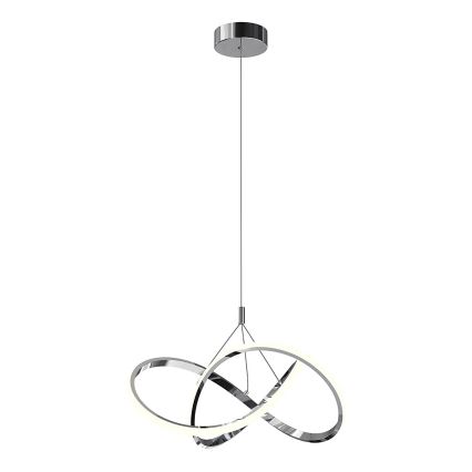 ONLI - LED ljuskrona med textilsladd LOOP LED/40W/230V 4000K skinande krom