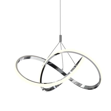 ONLI - LED ljuskrona med textilsladd LOOP LED/40W/230V 4000K skinande krom