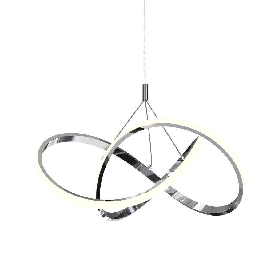 ONLI - LED ljuskrona med textilsladd LOOP LED/40W/230V 4000K skinande krom