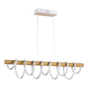 ONLI - LED ljuskrona med textilsladd NILO LED/70W/230V 4000K brun/vit