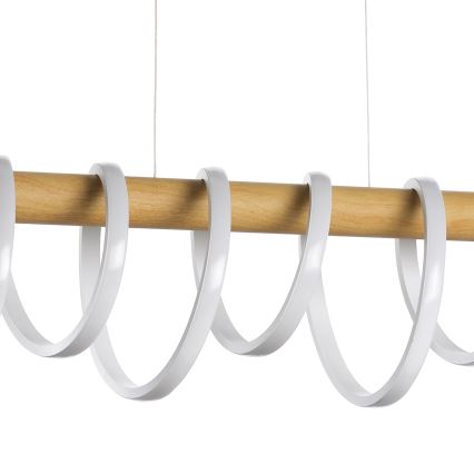 ONLI - LED ljuskrona med textilsladd NILO LED/70W/230V 4000K brun/vit