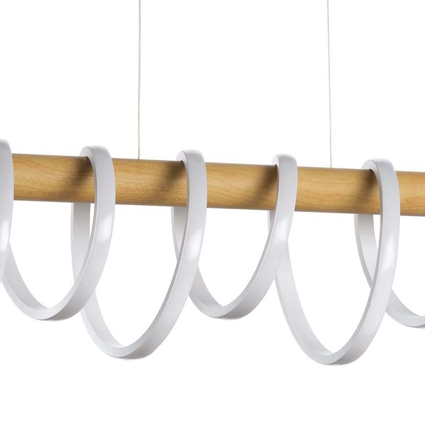 ONLI - LED ljuskrona med textilsladd NILO LED/70W/230V 4000K brun/vit