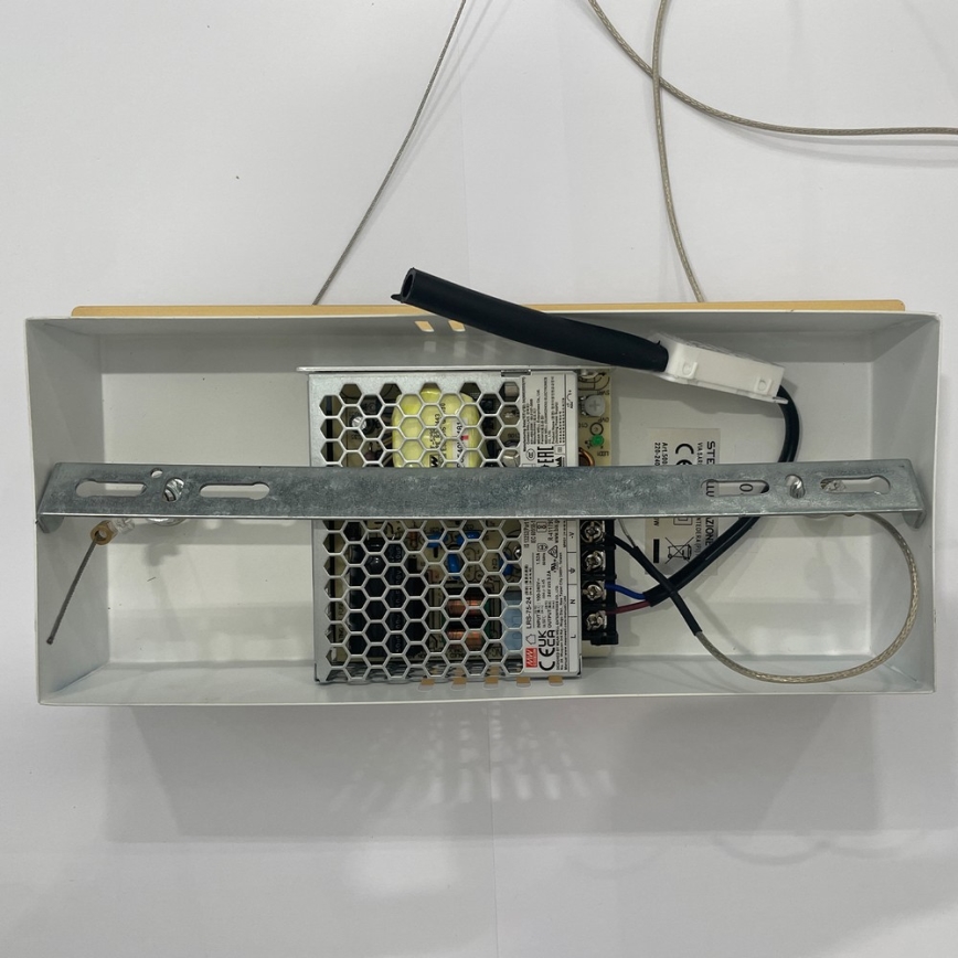 ONLI - LED ljuskrona med textilsladd NILO LED/70W/230V 4000K brun/vit