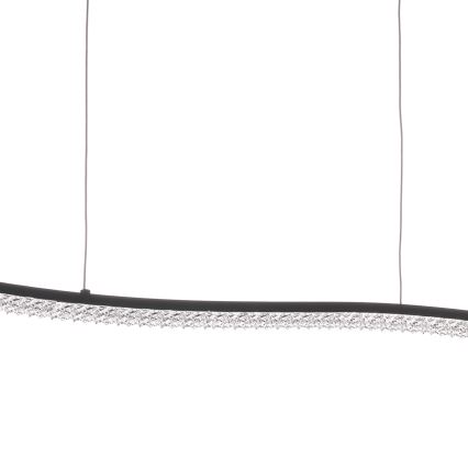 ONLI - LED ljuskrona med textilsladd ONDA LED/30W/230V 4000K svart