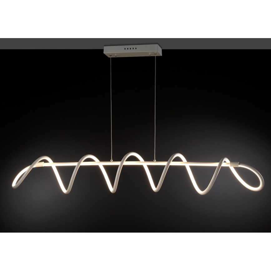 ONLI - LED ljuskrona med textilsladd SPIRALE LED/72W/230V 3000K vit