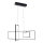 ONLI - LED ljuskrona med textilsladd SQUID LED/60W/230V 4000K svart