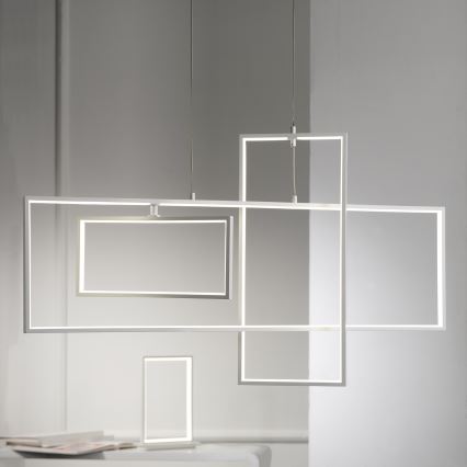 ONLI - LED ljuskrona med textilsladd SQUID LED/60W/230V 4000K vit
