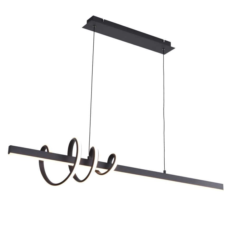ONLI - LED ljuskrona med textilsladd SWING LED/30W/230V 4000K svart
