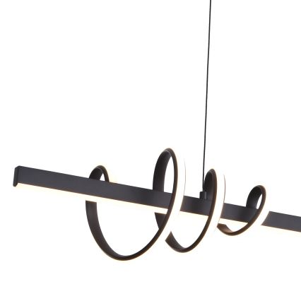 ONLI - LED ljuskrona med textilsladd SWING LED/30W/230V 4000K svart