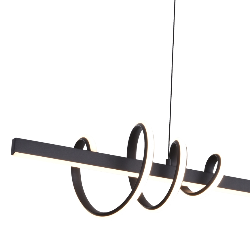 ONLI - LED ljuskrona med textilsladd SWING LED/30W/230V 4000K svart