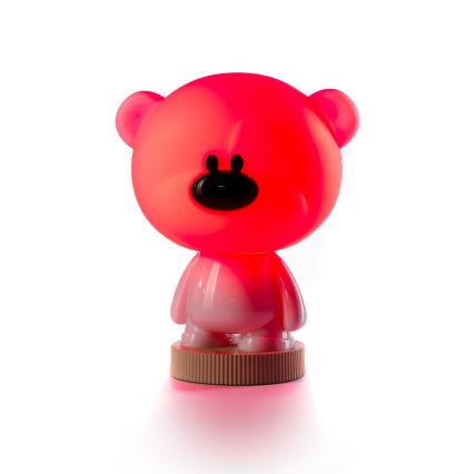 ONLI - LED RGB Nattlampa för barn PUPPIES LED/3W/USB teddy björn 30 cm