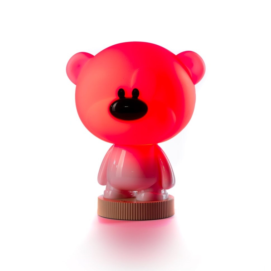 ONLI - LED RGB Nattlampa för barn PUPPIES LED/3W/USB teddy björn 30 cm