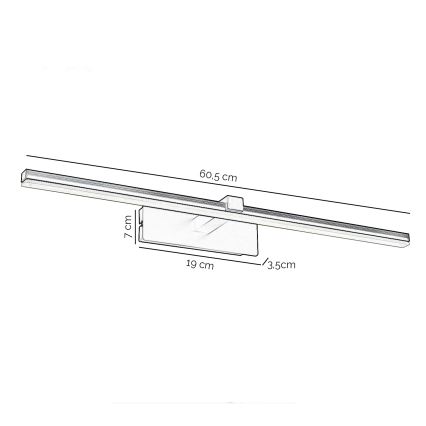 ONLI - LED tavelbelysning FRED LED/14W/230V 4000K svart