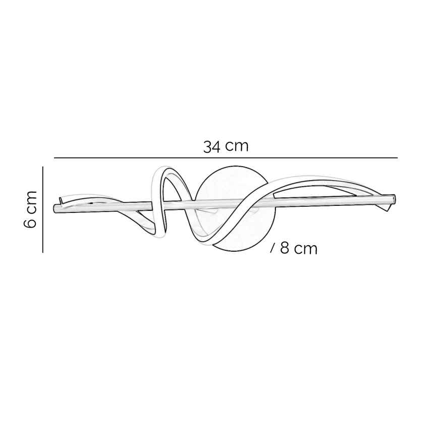 ONLI - LED väggbelysning TWIST LED/25W/230V 4000K svart