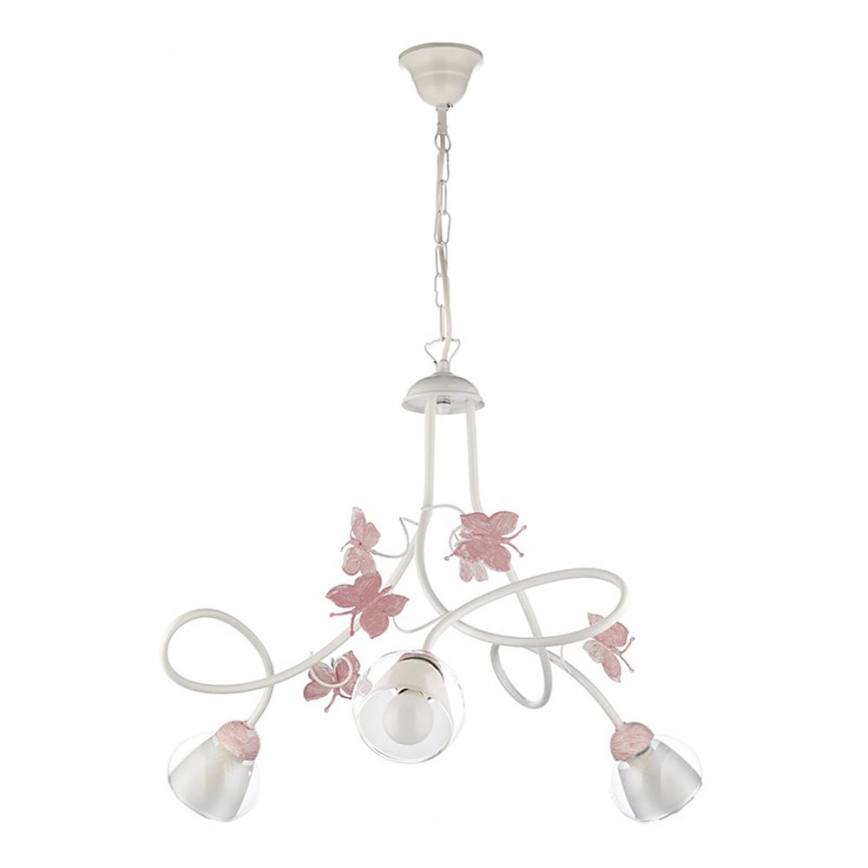 ONLI - Ljuskrona för barn BUTTERFLY 3xE14/6W/230V