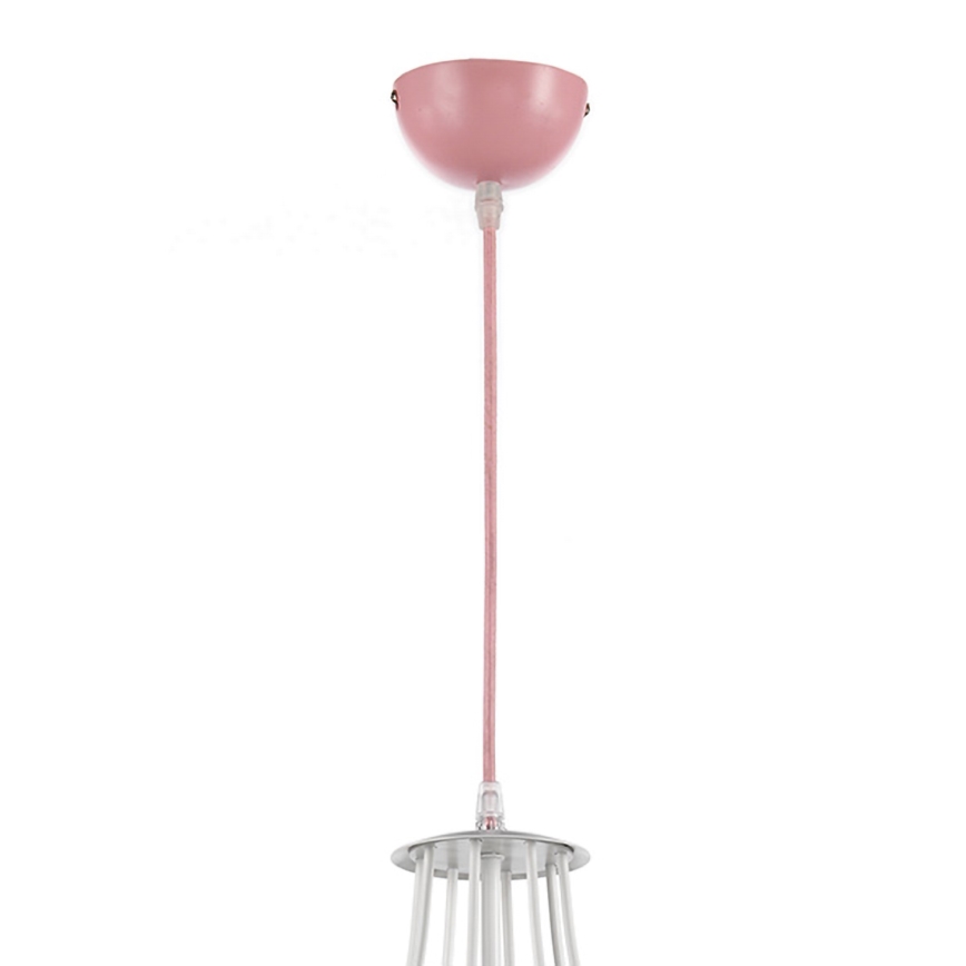 ONLI - Ljuskrona för barn TITTA 1xE27/22W/230V rosa
