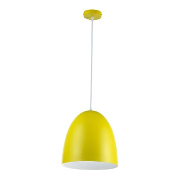 ONLI - Ljuskrona med textilsladd AMBETA 1xE14/6W/230V gul